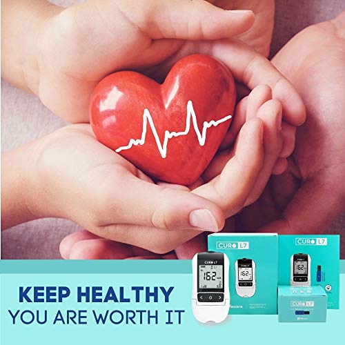 CURO L7 Professional Grade Lipid Blood Cholesterol Test Home Kit (All