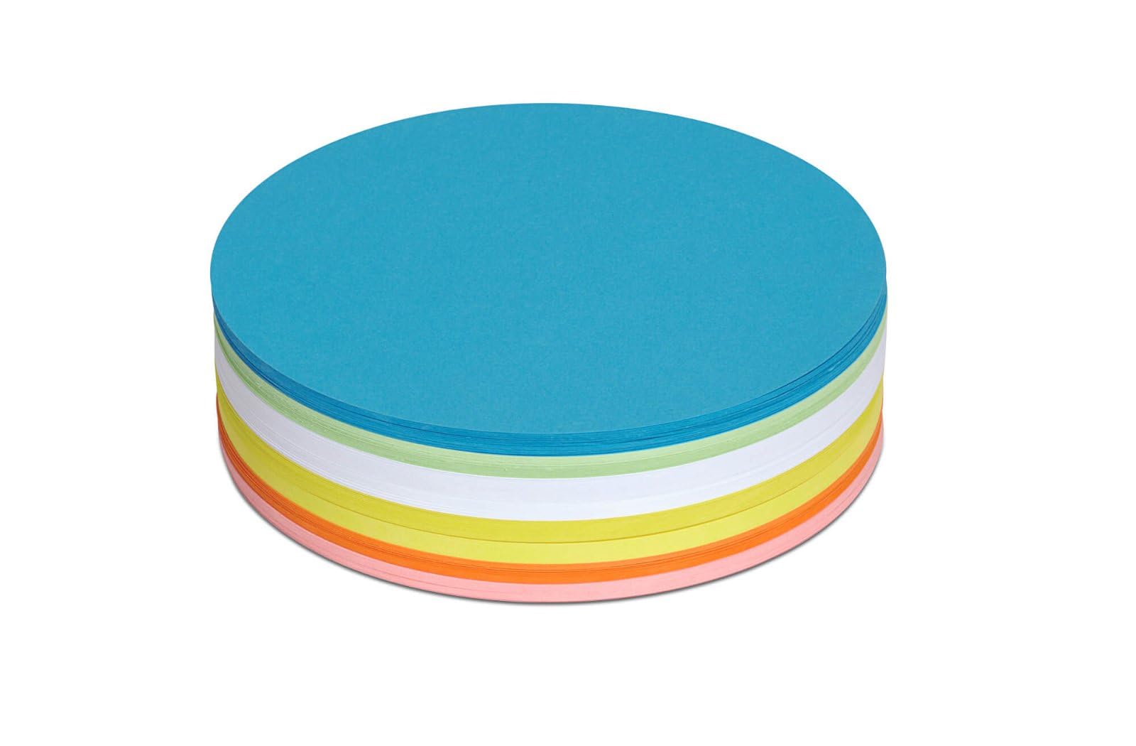 Maul Moderation Cards Circle, 185 mm, 150 g/m² Paper, Usable On Both Sides, Assorted Colours, 250 Pieces