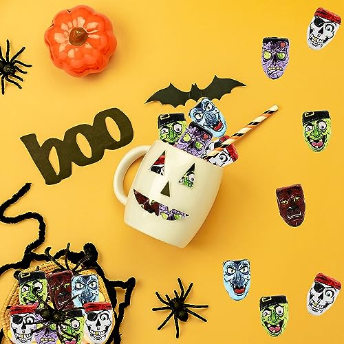 FRUIDLES HALLOWEEN MONSTER FACES MUMMIES, TRICK-OR-TREAT PARTY BAG FILLERS, INDIVIDUALLY WRAPPED IN MULTI-COLOR EYE DESIGN FOILS, KOSHER CERTIFIED (HALF-POUND)