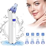 Blackhead Remover Vacuum - COOFO Facial Pore Extractor Acne Pimple Whitehead Remover with 4 Removable Probes and USB Rechargeable LCD Screen for Women and Men Black Heads Extraction