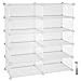 SONGMICS 5-Tier Rack, Space Saving 20-Pair Metal Shoe Units, Cabinet Storage Organizer, Ideal for Entryway Hallway Bathroom Living Room and Corridor, 34.3”L x 12.6”W x 34.6”H White ULPL25W