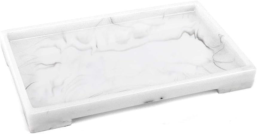 Lmeison Vanity Tabletts, Badezimmer-Handtuchablage, Kunstharz