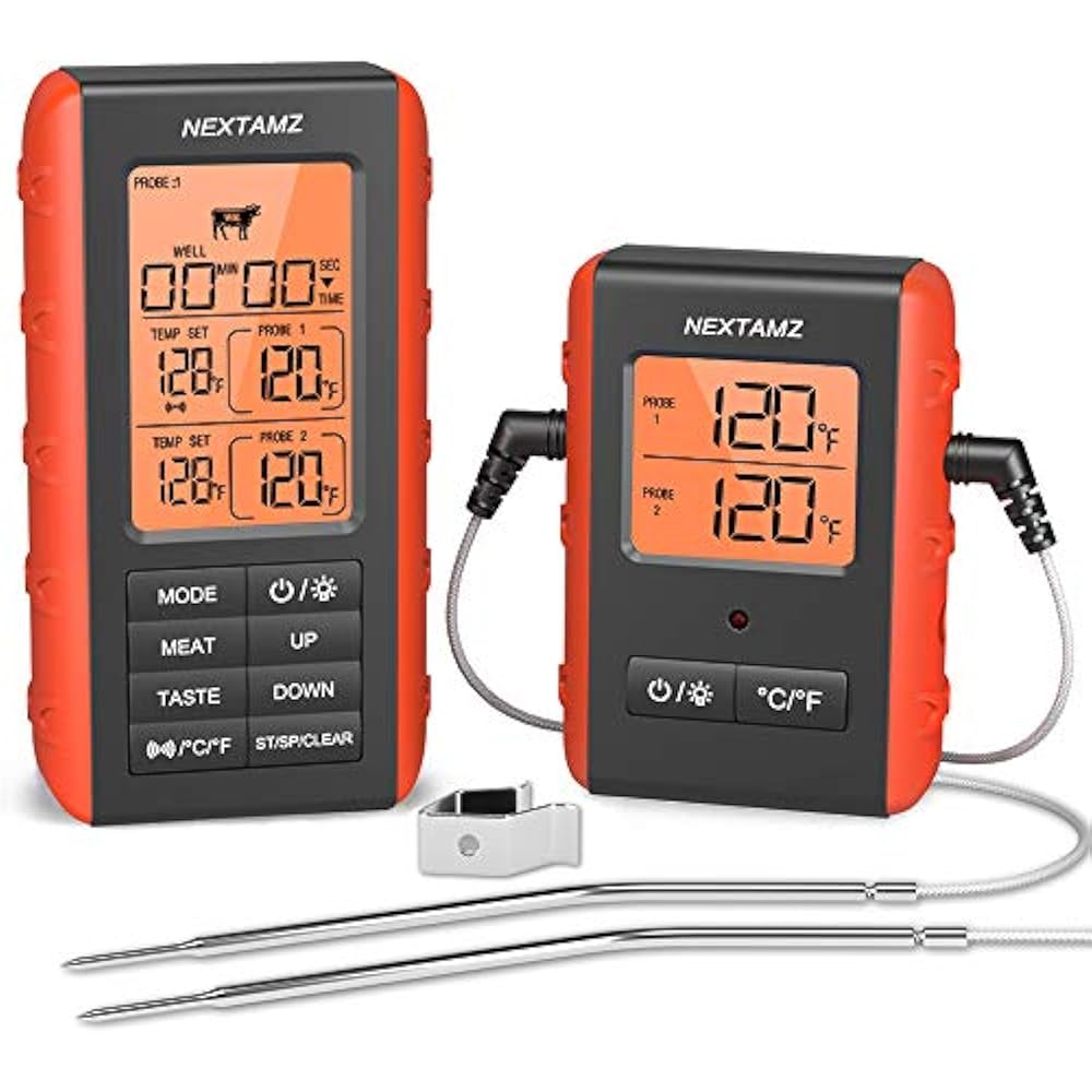 Wireless Digital Meat Thermometer, Instant Read Food Cooking With Dual