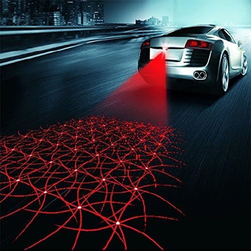 SUGERRY Car Laser Tail Fog Light Motorcycle Brake Lights Warning Taillights Heart Cross