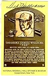 Autographed Ted Williams Hall of Fame Gold Plaque