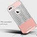 iPhone 8 Plus Case,iPhone 7 Plus Case,BENTOBEN Ultra Slim Dual Layer Hybrid Shockproof Hard PC Shell Flexible TPU Bumper Wave Pattern Protective Case for iPhone 8 Plus/iPhone 7 Plus 5.5 Inch Rose Gold