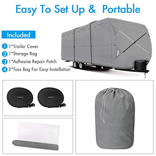 XGEAR Thick 6Ply Top Panel Travel Trailer Cover Ripstop Waterproof RV