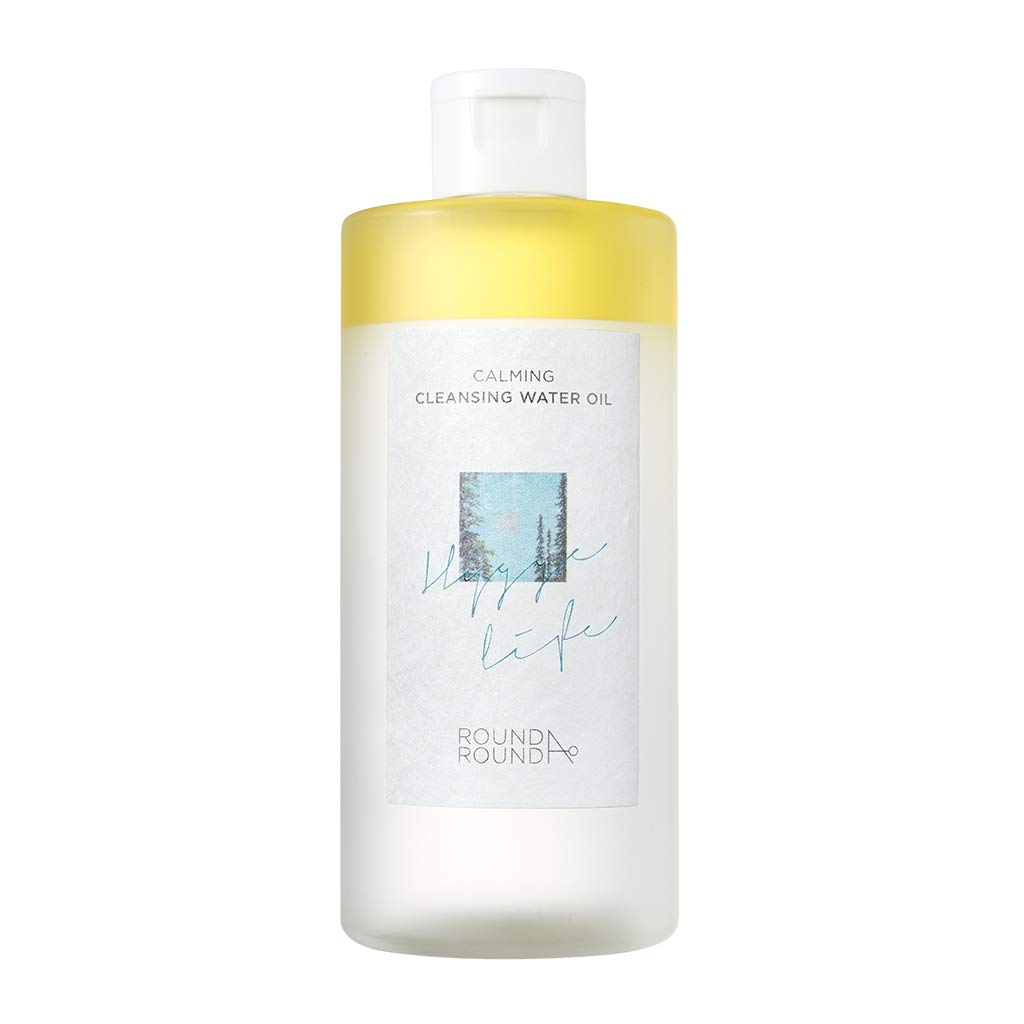[ROUND A'ROUND] Calming Cleansing Water Oil 10.14 fl.oz. (300ml) - Nordic Hygge Life Natural Cosmetics, Removes Deep Makeup Cleansing Oil in Water, Coconut & Sunflower Seed & Coconut Palm Oil