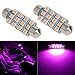 Partsam Pink Purple Car LED Lamps 42mm Festoon 12SMD Interior Dome Map Lights Bulbs 12V 561 562 578, Pack of 2pcs