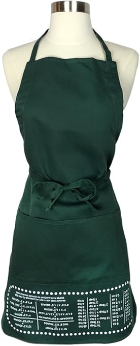 The Smart Baker Cheat Sheet Baking Apron with Measurement Conversions