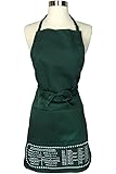 The Smart Baker Cheat Sheet Baking Apron with Measurement Conversions - As Seen on Shark Tank - Forest Green