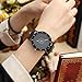 Top Plaza Unisex Fashion PU Leather Band Watch Arabic Numeral Analog Quartz Wrist Watch-All Black