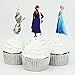 24 Pieces Frozen Cake Cupcake Decorative Cupcake Topper for Kids Birthday Party Themed Party