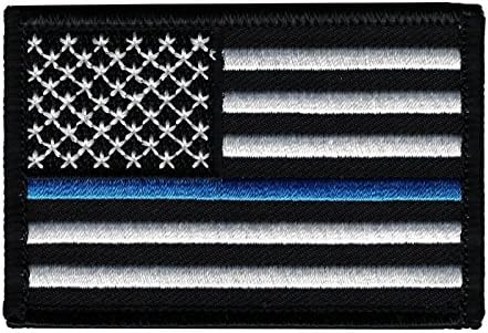 Thin Blue Line American Flag Tactical Velcro Patch - Law Enforcement