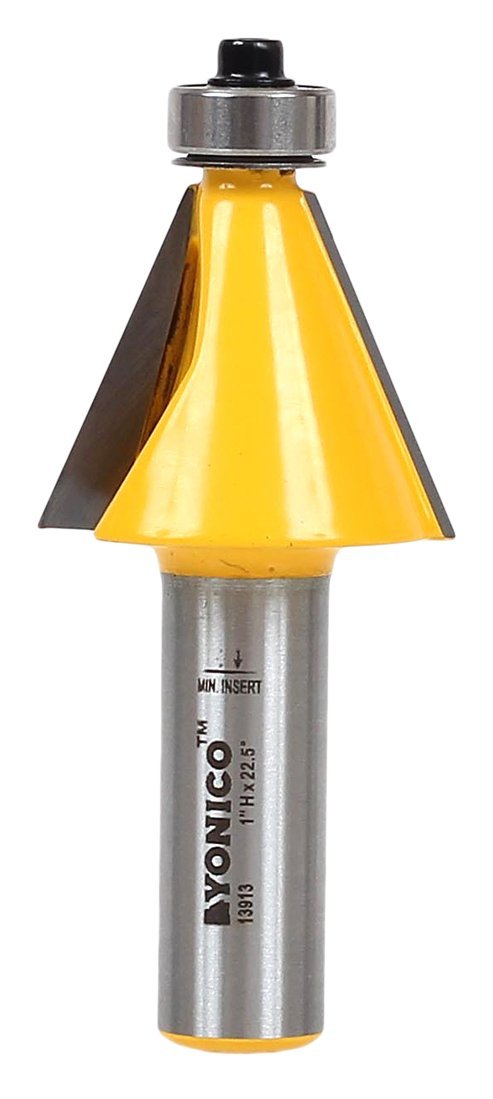 Yonico 13913 22.5 Degree Bevel Edge Forming Router Bit 1/2-Inch Shank โ image 1