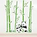 Wall Decal Lovely Pandas Eating Bamboo Home Sticker Paper Removable Living Dinning Room Bedroom Kitchen Art Picture Murals DIY Stick Girls Boys Kids Nursery Baby Playroom Decoration
