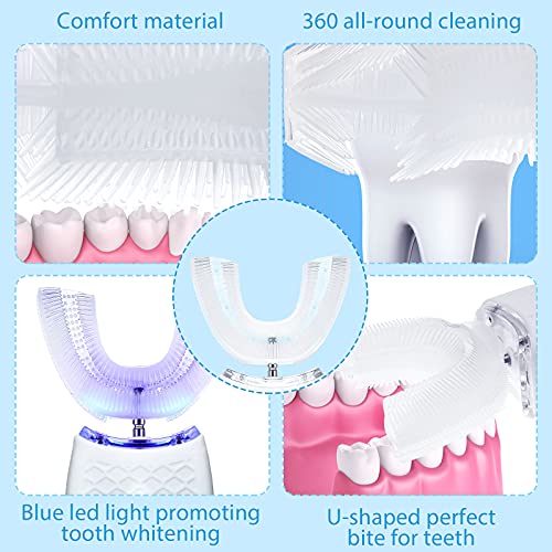 Cunhill 2 Pieces Ultrasonic Electric Toothbrush Adults U Shaped