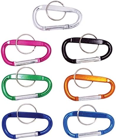 2" Universal Home Mini Carabiner Key Chain w/ Durable Nylon Pull (Non Load Bearing) (6)