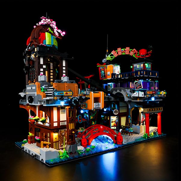 Kyglaring LED Lighting Kit For Lego-71799 City Markets Kits - Designed for Lego Building Blocks Model - Not Included The Model Set (Classic Version)