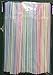 220 Pack 8.5 inch Drinking Straws Multi Colored Striped Flexible Small Diameter Bendy Disposable Plastic Drinking Straws