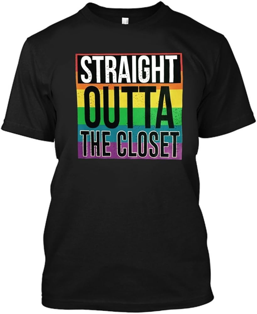 Intense Styles Adult Straight Outta The Closet Gay Pride LGBT T Shirt