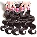 Nadula Hair 8a Best Quality Brazilian Body Wave Virgin Hair Extensions 3 Bundles 12 14 16 Brazilian Wavy Unprocessed Human Hair Weave Natural black Color