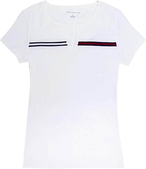 Amazon トミーヒルフィガー Tommy Hilfiger レディース クルーネック Tシャツ 半袖 ファッション トップス 並行輸 Tシャツ カットソー 通販