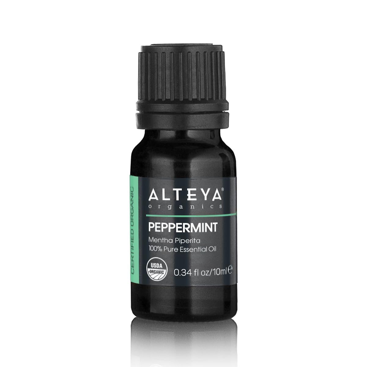 Alteya Organic Peppermint Oil (Mentha Piperita) 10 ml - 100% USDA Certified Organic Pure Natural Peppermint Essential Oil