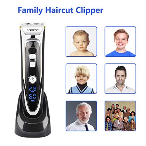 OOCOME Professional Hair Clippers Kit for Men Cordless Hair Clippers for Kids Rechargeable Hair Trimmer Cutting Kit Hair Removal Tool LED Display Hair Shaver Grooming Kit Barber Clippers Salon Razor - Thumbnail 5