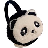 Boys Girls Cute Cartoon Animal Winter Earmuffs Soft Faux Fur Ear Warmers Adjustable for Adults Kids Thermal Plush Ear Muffs
