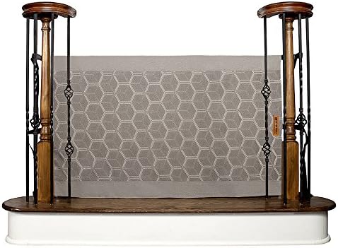 The Stair Barrier Baby and Pet Gate – Bannister-to-Bannister - Retractable Fabric Safety Gate Wide and Regular Sizes - Made in the USA