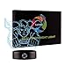 3D Optical Illusion Night Light - 7 LED Color Changing Lamp - Cool Soft Light Safe For Kids - Solution For Nightmares - DC Comics Justice League Superman