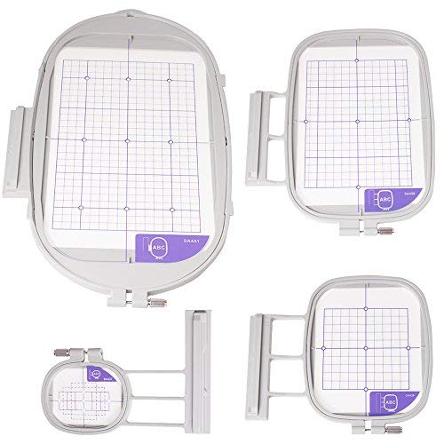 YICBOR 4 pcs Embroidery Hoop Set SA437 SA438 SA439 SA441 for Brother Babylock (4 in 1)