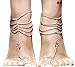 Bienvenu 2 PCS Multi Chain Beach Tassels Anklet Chain Bracelet Barefoot Sandals Foot Jewelry