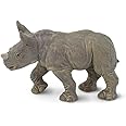 Safari Ltd. White Rhino Baby Toy Figurine - Realistic, Hand-Painted 2.93" Model Figure - Safe, Educational Toy for Boys, Girls & Kids Ages 3+