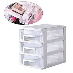 STOBOK Mini Fridge Storage Drawer, 3 Layers Plastic