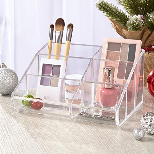 STORi Clear Plastic 6-Compartment Vanity Makeup Organizer - //medicalbooks.filipinodoctors.org