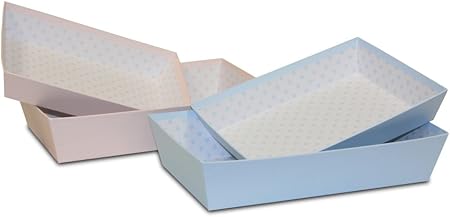 BUAR ARTESANOS Set DE Tres BANDEJAS Carton (Rosa, 33x20x7 cm.): Amazon.es: Hogar