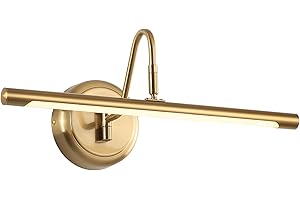 JOOSENLUX Modern Brass Picture Light Hardwired - 16.54'' for Wall Painting and Artwork Display - 7W LED Wall Lights(45W Eqv.) - Warm White 3000K - Hard Wired Connection with Swing Arm