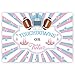 Funnytree 7x5ft Touchdowns and Tutus Gender Reveal Backdrop Girl or Boy Pink Blue Baby Shower Photography Background Football Ballet Stars Invitation Party Decoration Cake Table Banner Photobooth