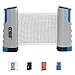 GSE Games & Sports Expert Grey Adjustable Retractable Ping Pong Net & Post. Portable Table Tennis Net & Clamps. Replacement Ping Pong Net for Any Tables