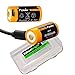 2 Pack Fenix ARB-L16-700U 700mAh direct USB rechargeable 16340 (RCR123) Li-ion (built-in charging circuit) batteries with Edisonbright BBX3 battery case