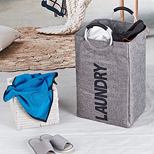 HOMEST Single Laundry Hamper with Handle, SelfStanding Modern Laundry