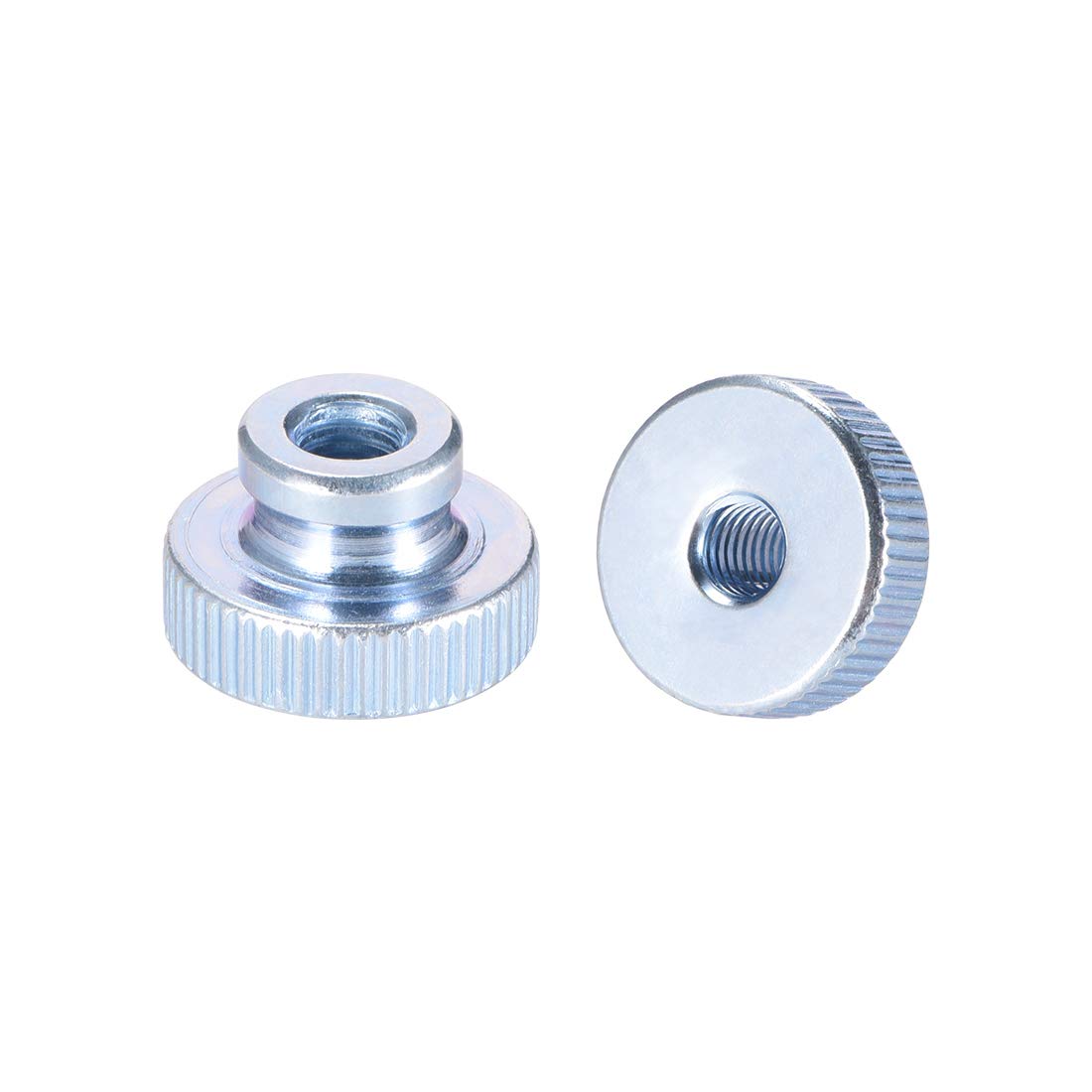 sourcing map Knurled Thumb Nuts, 30Pcs M6x1mm Iron Round Knobs Fasteners for 3D Printer Parts, Silver Tone