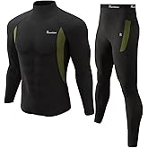romision Thermal Underwear for Men Long Johns Fleece Lined Hunting Gear Bottom Top Set Base Layer for Cold Weather Gift