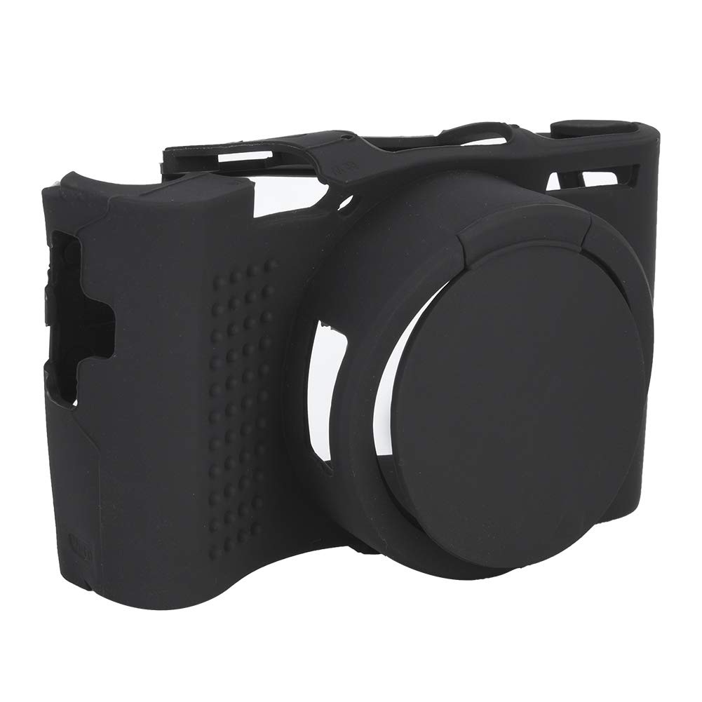Qiilu Camera Protective Case Camera Case in Silicone Case Soft Case Protective Cover Skin Camera Protective Cover Silicone Black Protective Case for RX100 III IV V M3 M5