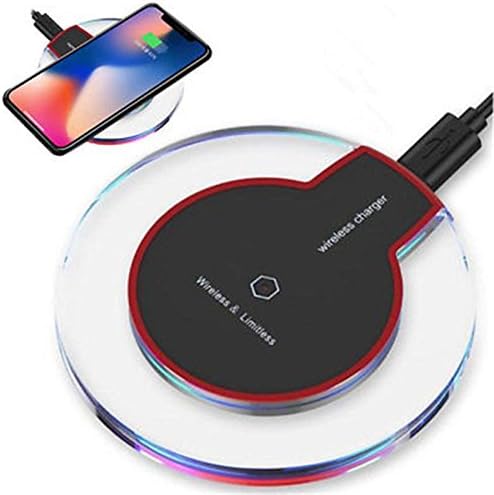 Wireless Charger, Qi Wireless Charger Fast Charging Pad for iPhone X / 8 / 8 plus /Samsung Galaxy Note 8 / S8 / S8 Plus / S7 Edge/ and Qi Enabled Devices - Black