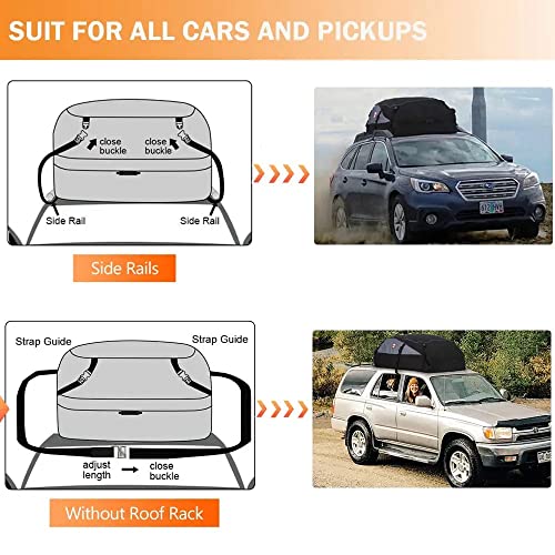 Car Roof Bag Cargo Carrier, 21 Cubic Feet Waterproof Rooftop Luggage