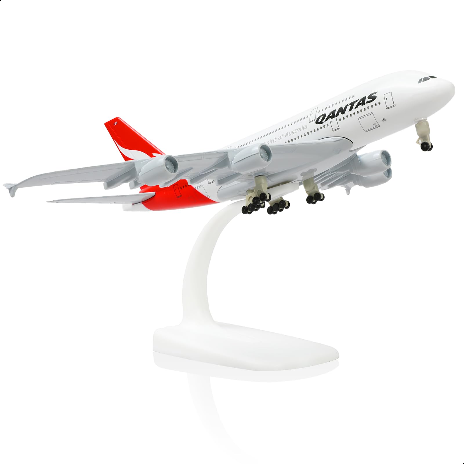 QIYUMOKE 1/300 Australia A380 Die-cast Metal Airplane Model -A380 Sky Jumbo Airbusa380 Model Plane with Stand (7.5 inches Long) for Aviation Enthusiast Gift or Display Decorations — image 1