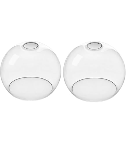 SEWACC Abat-jour Globe Milky à Vis Métallique Résistant Aux Chocs